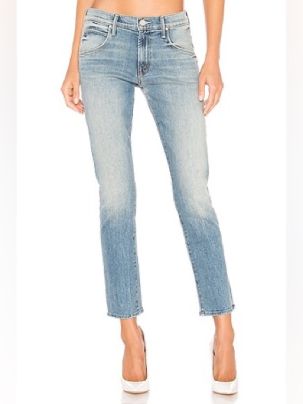 MOTHER The Ditcher Ankle Jeans Truth or Dare Size 24 Light Wash EUC